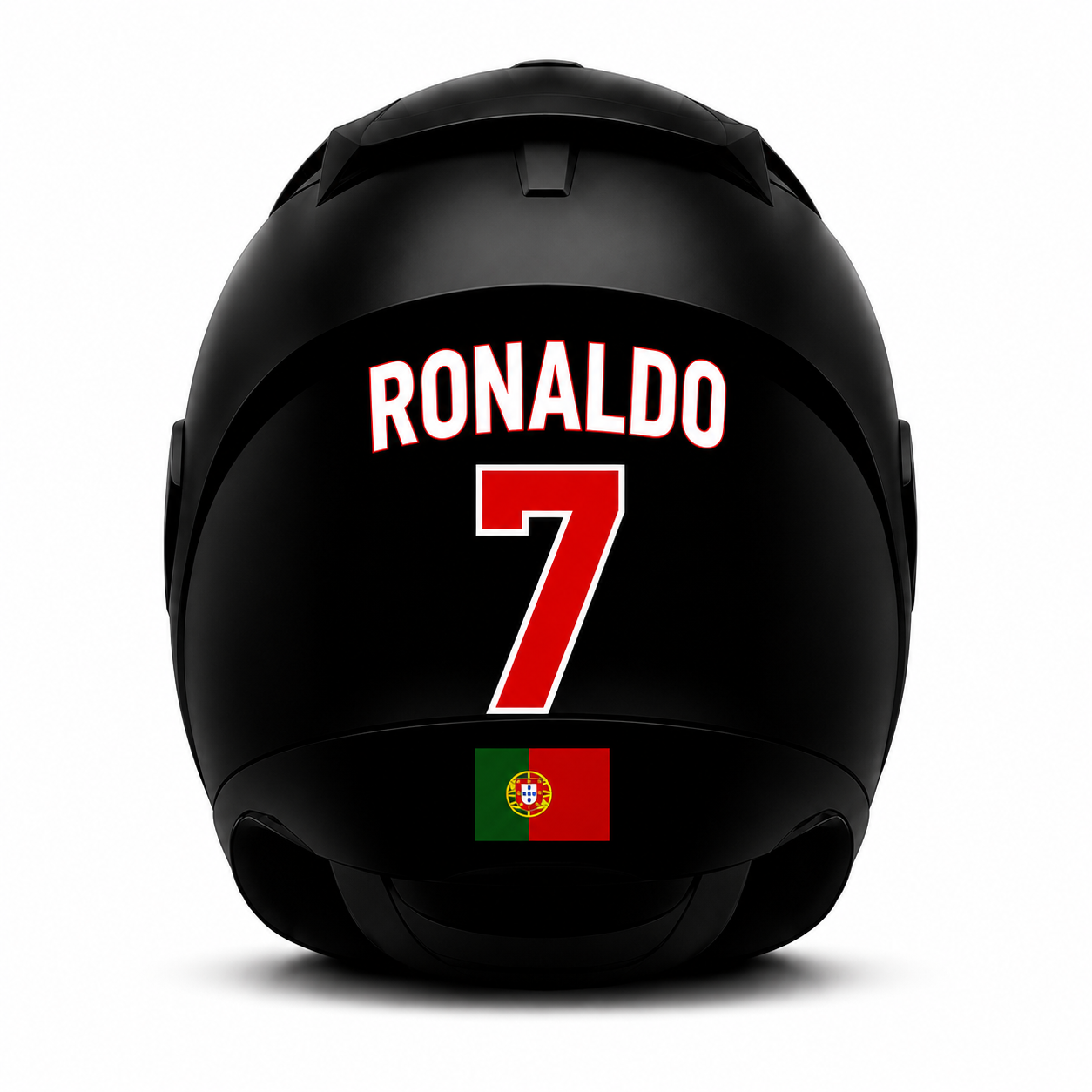 Casco ICH Para Moto Portugal CR7 Cristiano Ronaldo Edición Mundial 2026 Visera aNegra Y transparente