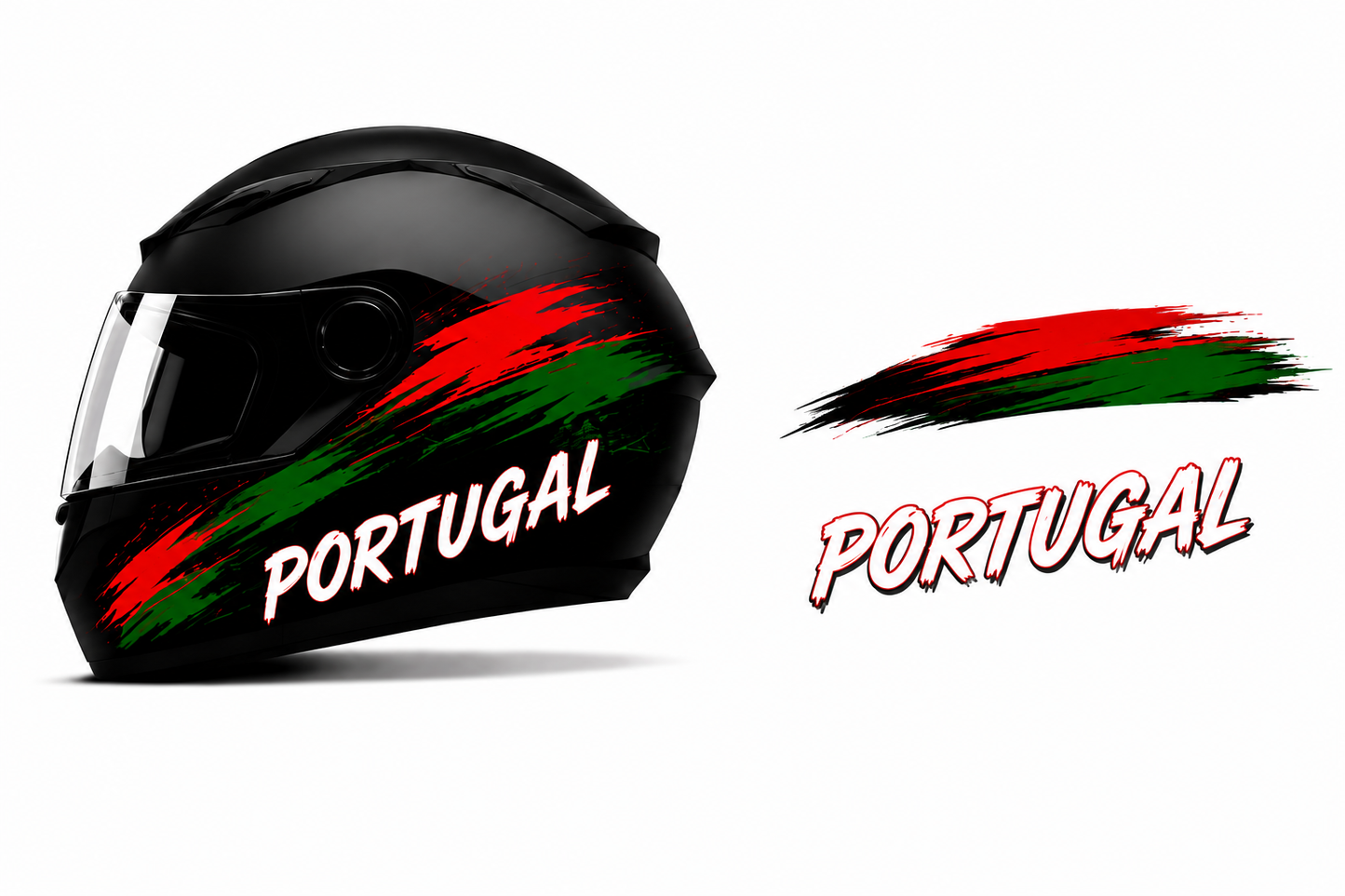 Casco ICH Para Moto Portugal CR7 Cristiano Ronaldo Edición Mundial 2026 Visera aNegra Y transparente