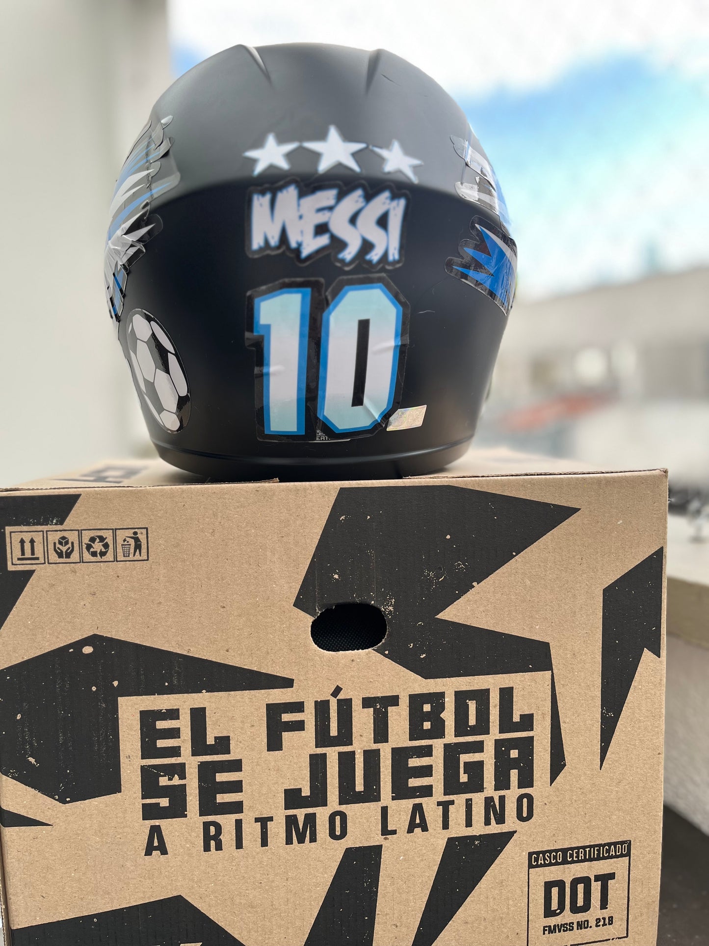 Casco ICH 501  Argentina  Mundial 2026 Doble Visera Negra y Transparente + Kit Mundialista Calcomanias Removible