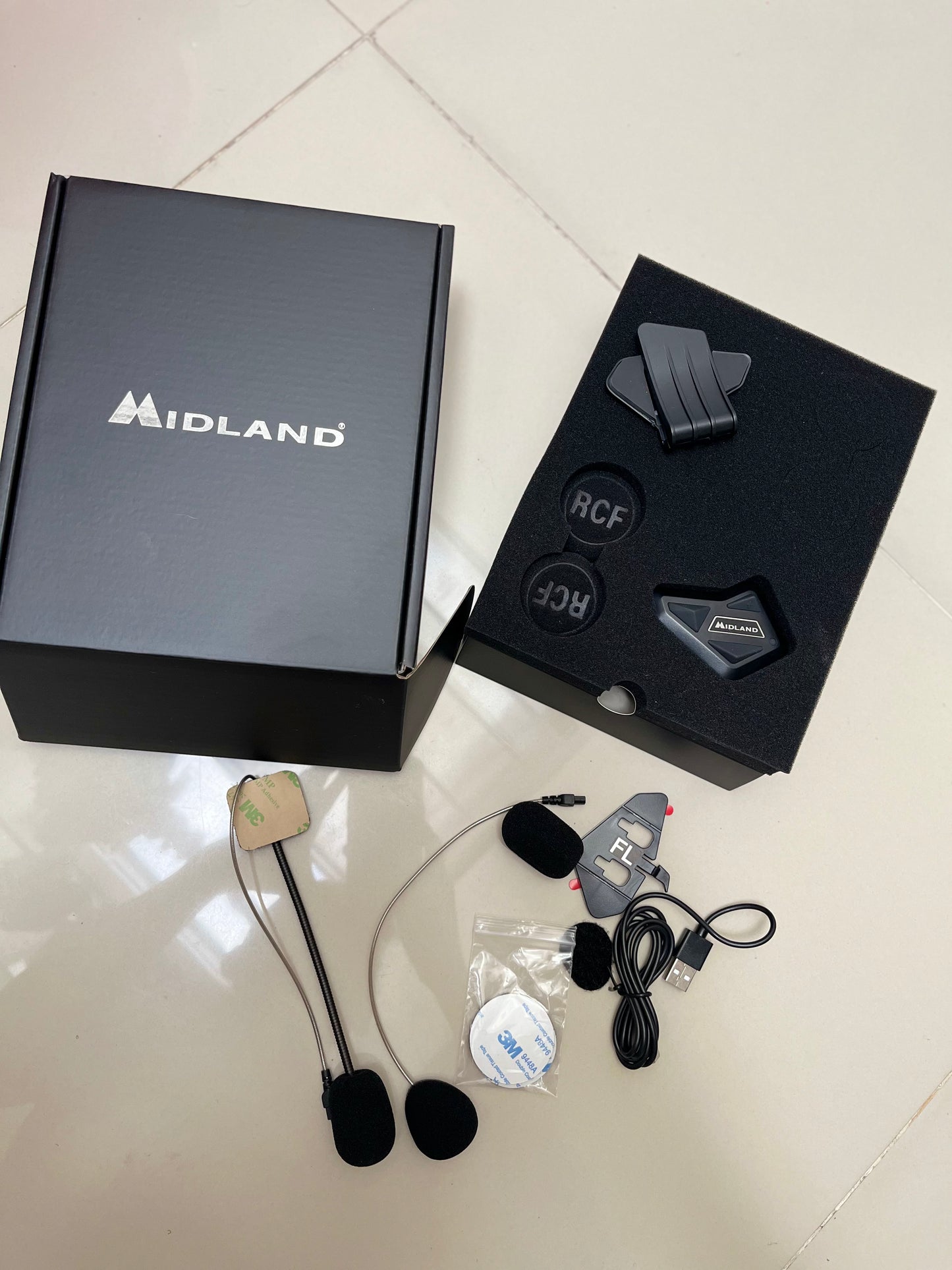 Intercomunicador Midland BT Mini para Casco de Moto Bluetooth | Intercom Moto Universal 4 Personas con Cancelación de Ruido, Música, GPS y Resistente al Agua