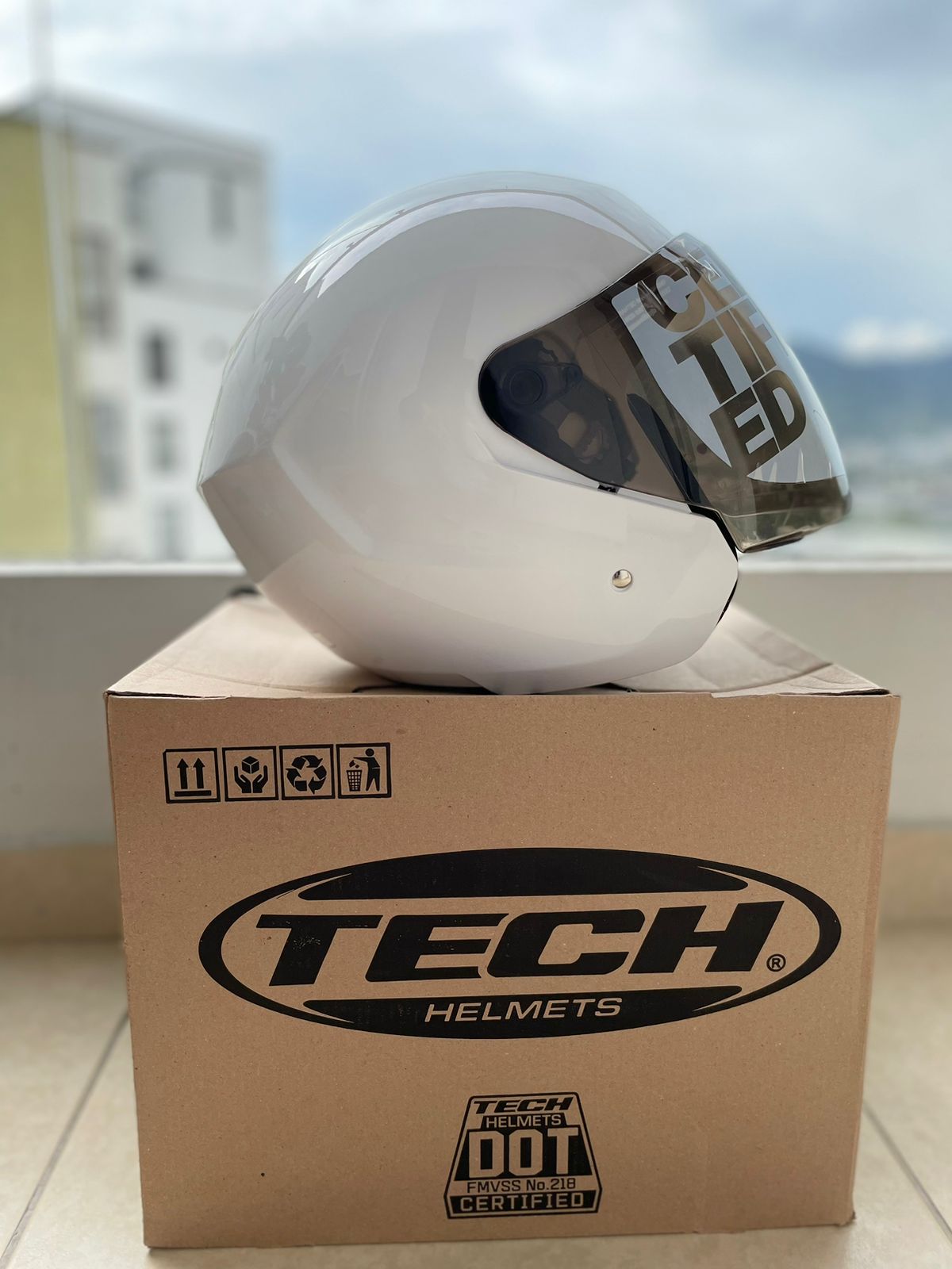 CASCO TECH T10 BLANCO