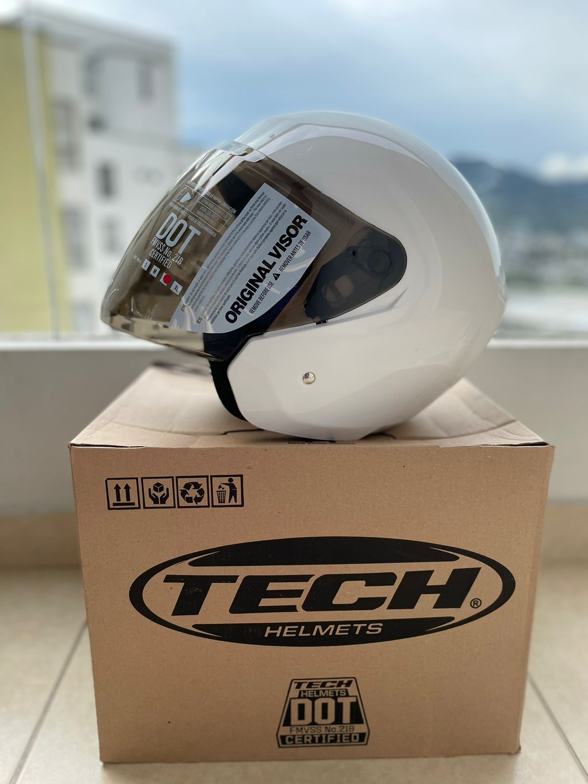 CASCO TECH T10 BLANCO