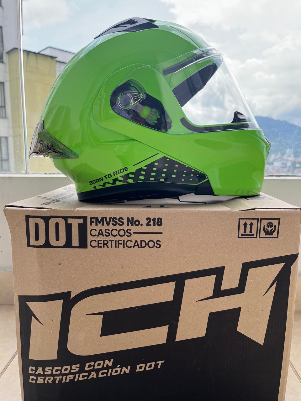 CASCO ABATIBLE VERDE POLICIA 3120