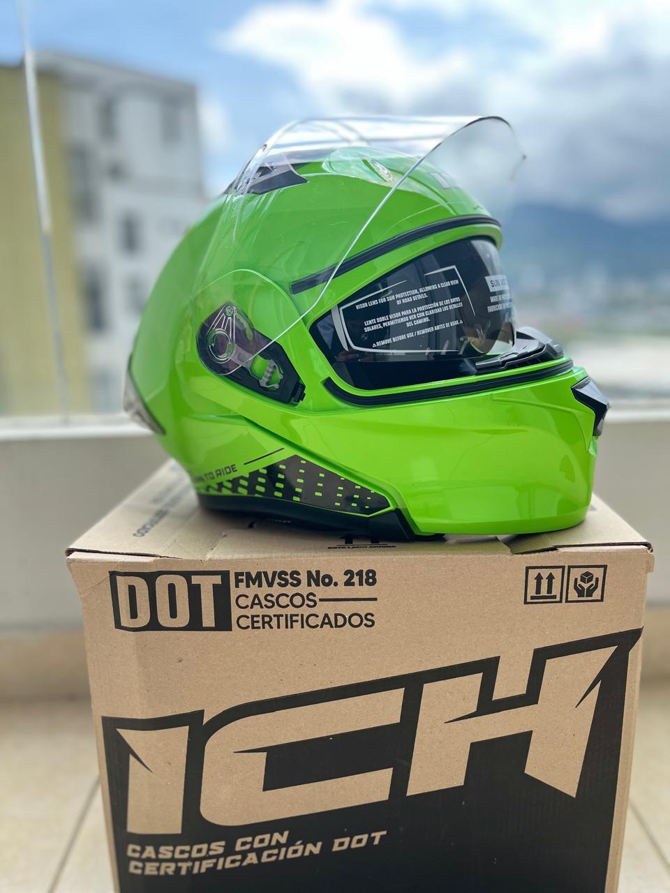 CASCO ABATIBLE VERDE POLICIA 3120