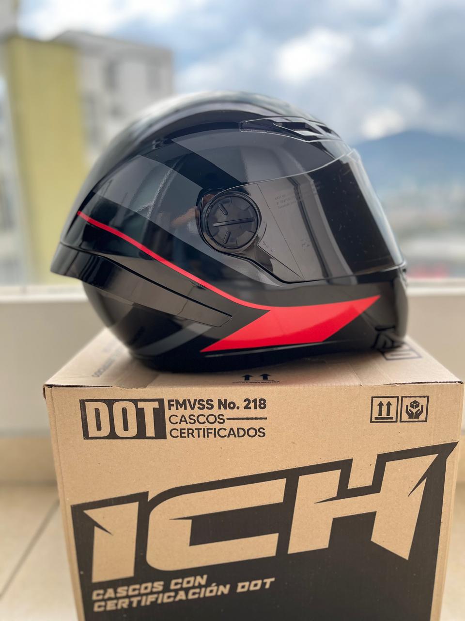 CASCO ICH DEUS FUCSIA VISERA NEGRA