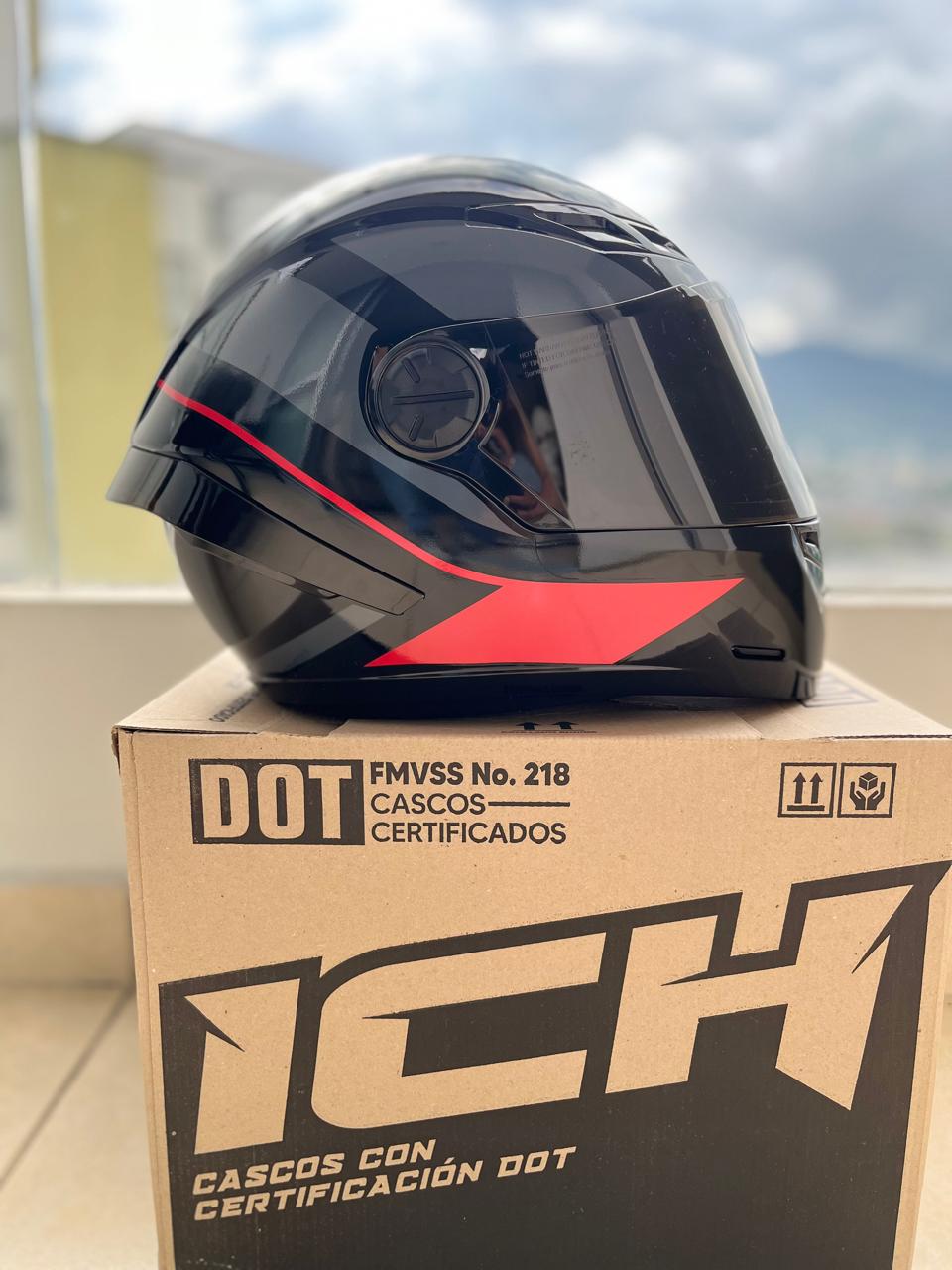 CASCO ICH DEUS FUCSIA VISERA NEGRA