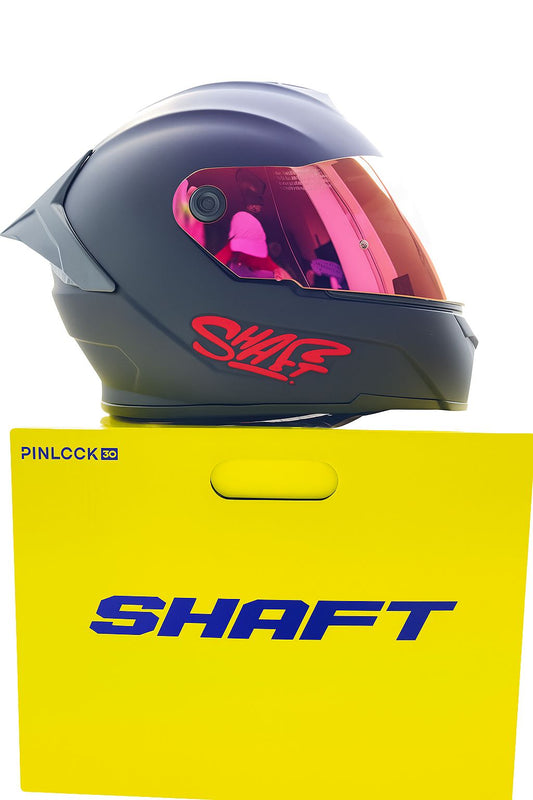 CASCO SHAFT SH  502  SP NEGRO VISERA FUCSIA Y TRANSPARENTE
