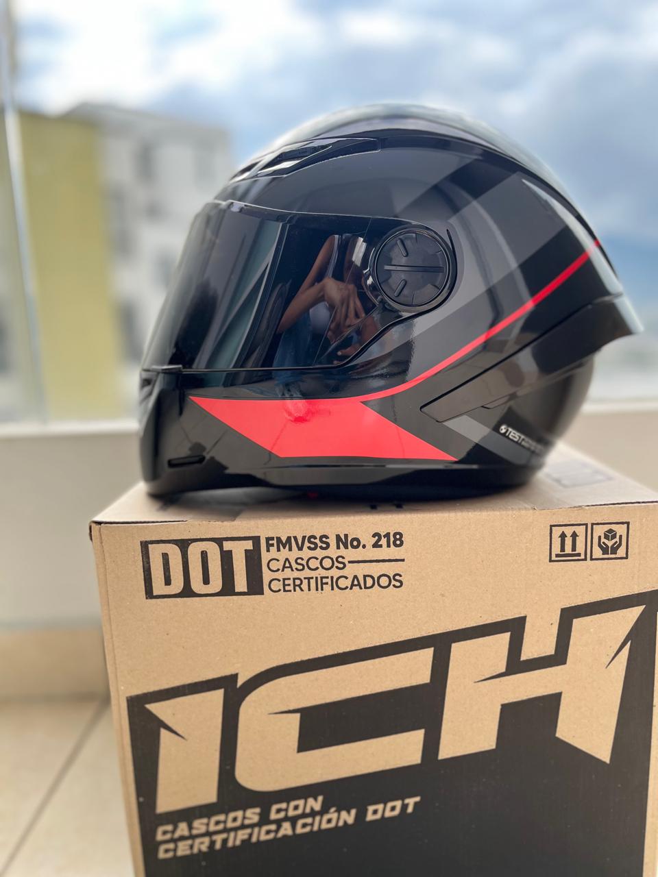 CASCO ICH DEUS FUCSIA VISERA NEGRA