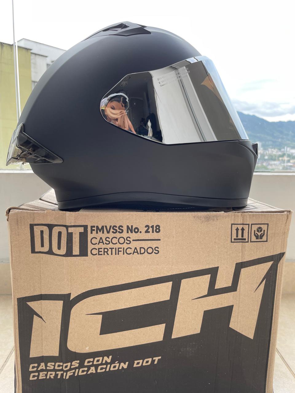 CASCO ICH 503 VISERA PLATEADA