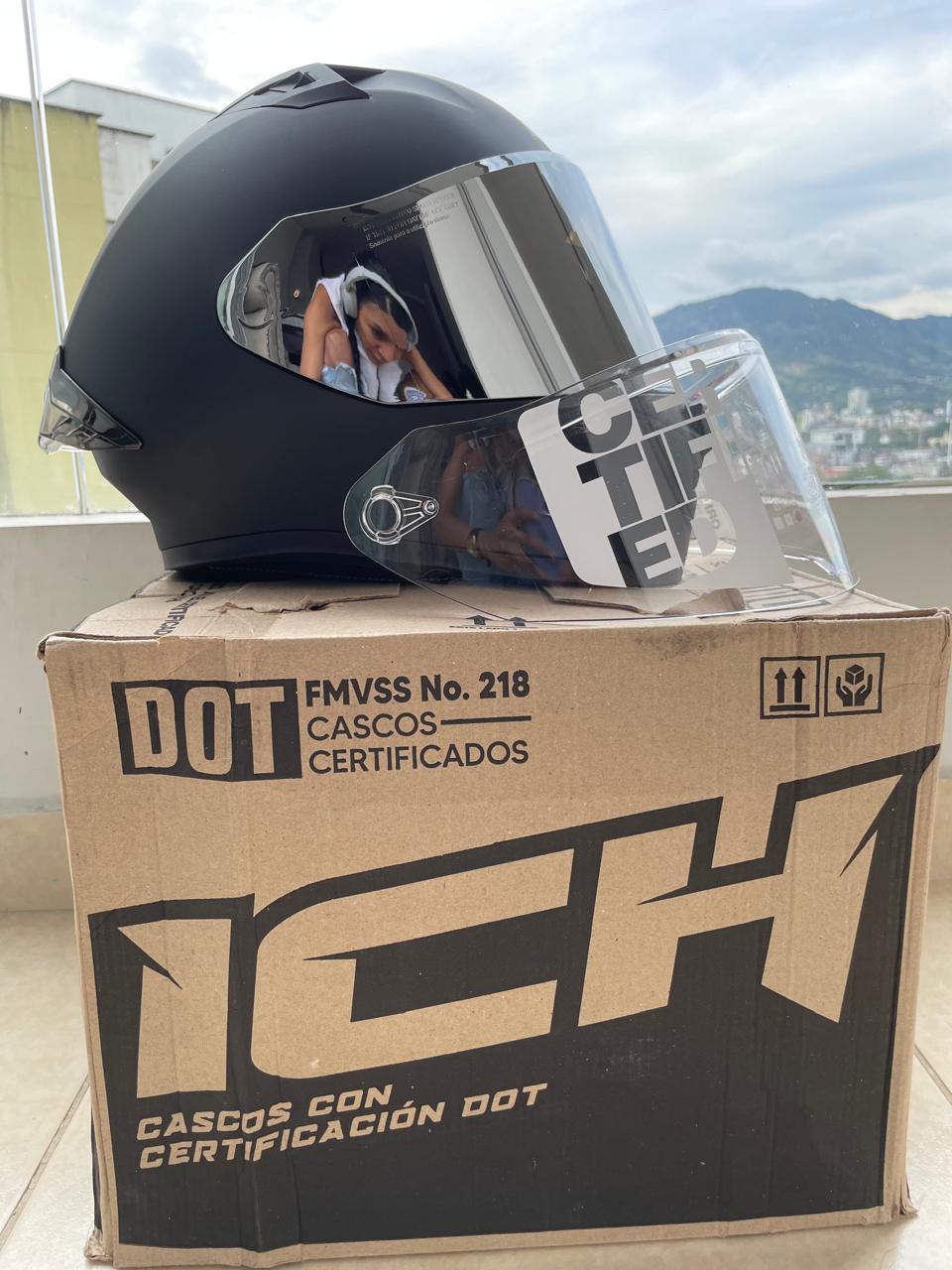 CASCO ICH 503 VISERA PLATEADA
