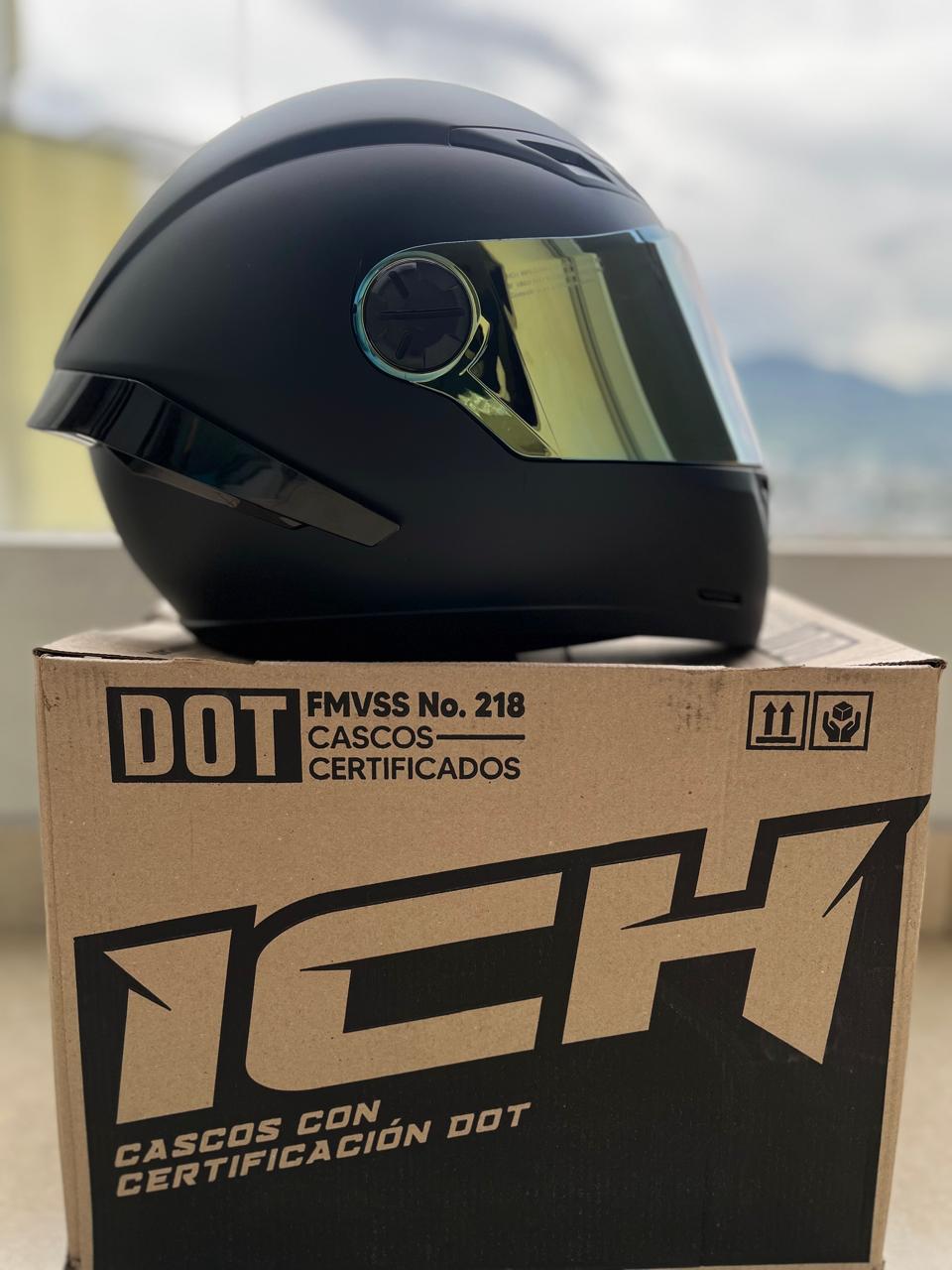 CASCO ICH 501 VISERA DORADA Y TRANSPARENTE