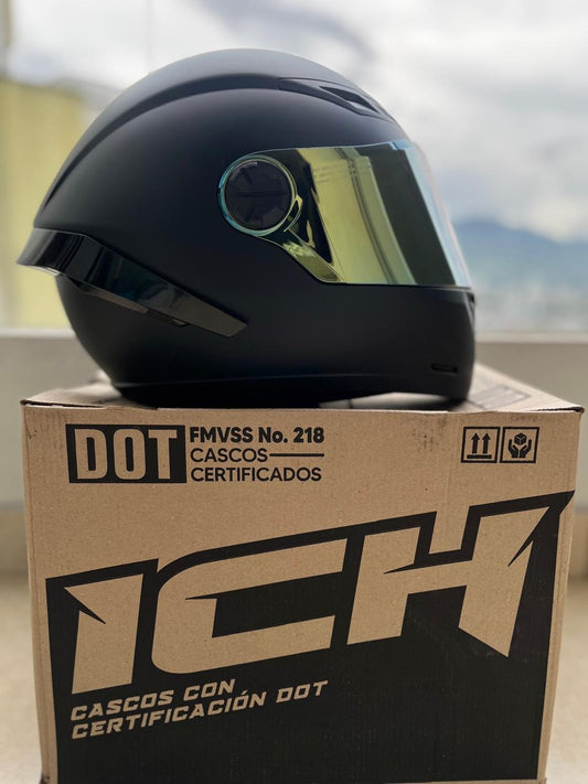 CASCO ICH 501 VISERA DORADA Y TRANSPARENTE