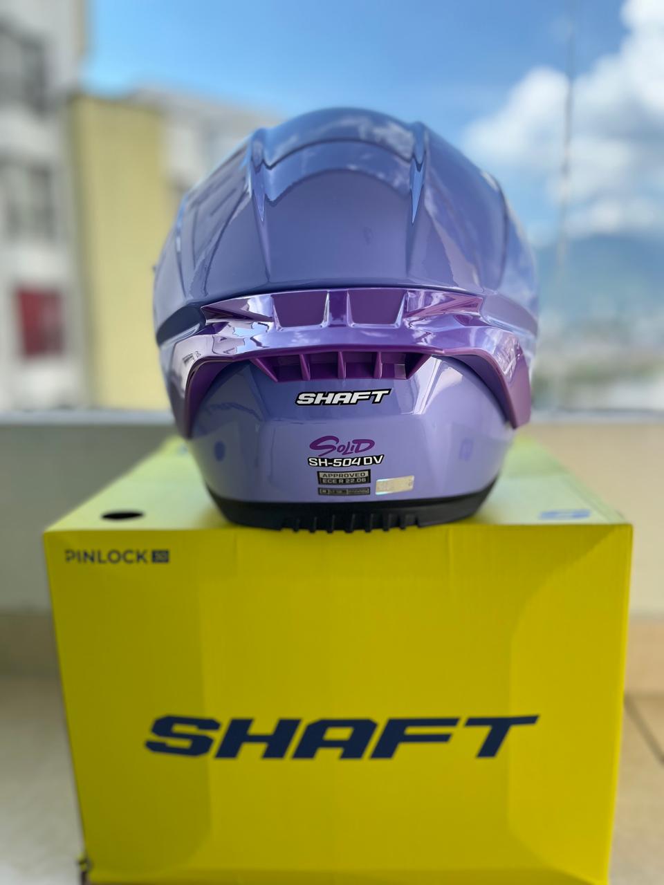 CASCO SHAFT SH  502  SP NEGRO VISERA FUCSIA Y TRANSPARENTE