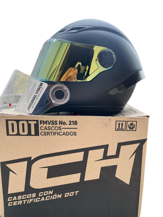 CASCO ICH 501 VISERA DORADA Y TRANSPARENTE