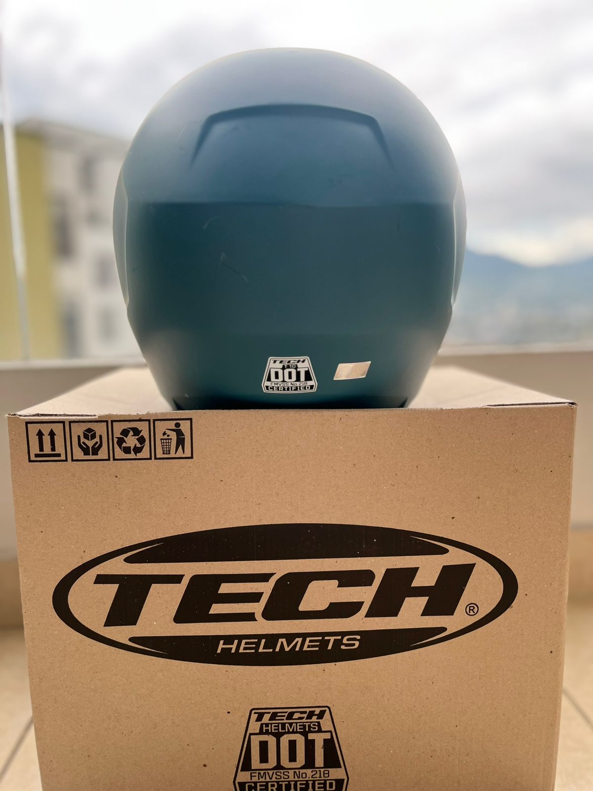 CASCO TECH  T10 ABIERTO AZUL OSCURO VISERA NEGRA